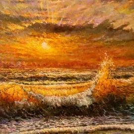 Author's oil painting "Seascape"