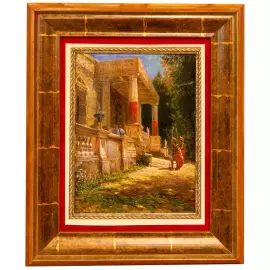 The author's oil painting "In a Roman villa"
