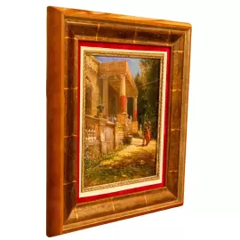 The author's oil painting "In a Roman villa"