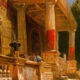 The author's oil painting "In a Roman villa"