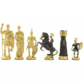 Шахматы из обсидиана и бронзы "Римские"