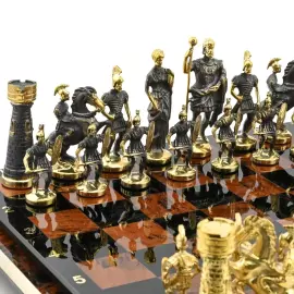 Шахматы из обсидиана и бронзы "Римские"