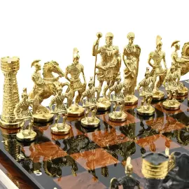 Шахматы из обсидиана и бронзы "Римские"