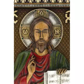 Набор подарочный "Господь Вседержитель" с иконой и тарелкой для яиц