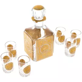 Набор подарочный "Георгий Победоносец" с водочным набором и икорницей, на 6 персон, Златоуст