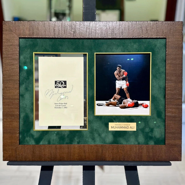 Autographed brochure by boxer Muhammad Ali