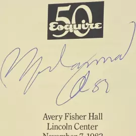 Брошюра с автографом боксера Мухаммеда Али