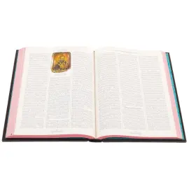 Книга в кожаном переплете "Православная энциклопедия" юбилейное издание