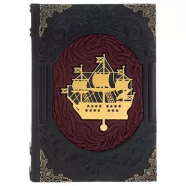 Ежедневник в кожанном переплете "Санкт-Петербург. Адмиралтейство"  бордовый