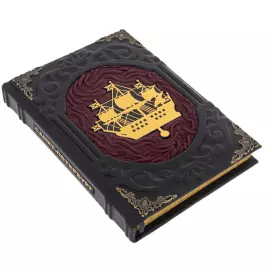 Ежедневник в кожанном переплете "Санкт-Петербург. Адмиралтейство"  бордовый