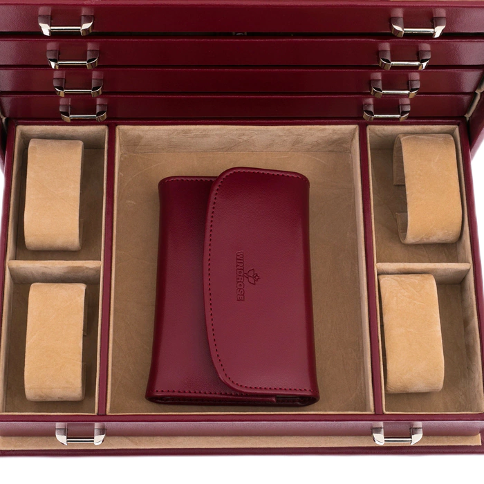 Jewelry box "WindRose 3668" burgundy