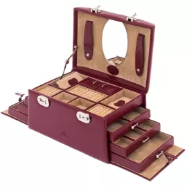 Шкатулка для украшений "WindRose 3683" бордовая