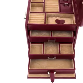 Шкатулка для украшений "WindRose 3683" бордовая