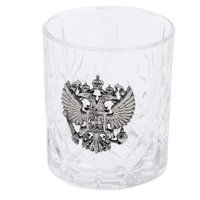 Set of vodka glasses "Coat of Arms of the Russian Federation" for 6 people