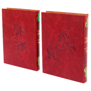 Эксклюзивный подарочный комплект из 2 книг "Книга о лошади" на подставке