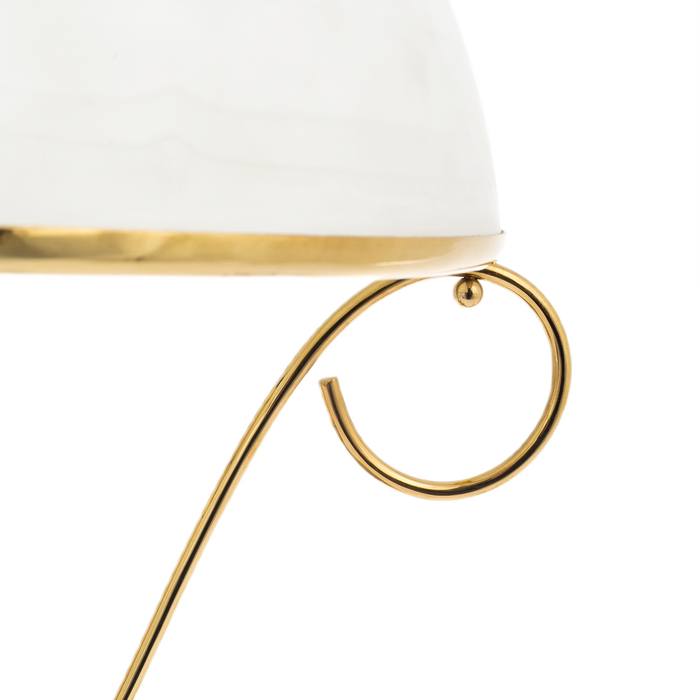 Table lamp "Status" on a stand made of a coil, Zlatoust