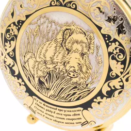 Фляжка со стопками "Лучший охотник" на 3 персоны, Златоуст