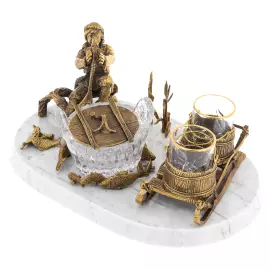 Fishing caviar bowl for 2 persons, Zlatoust