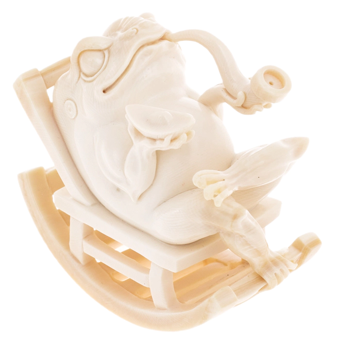 Mammoth tusk sculpture "Frog"