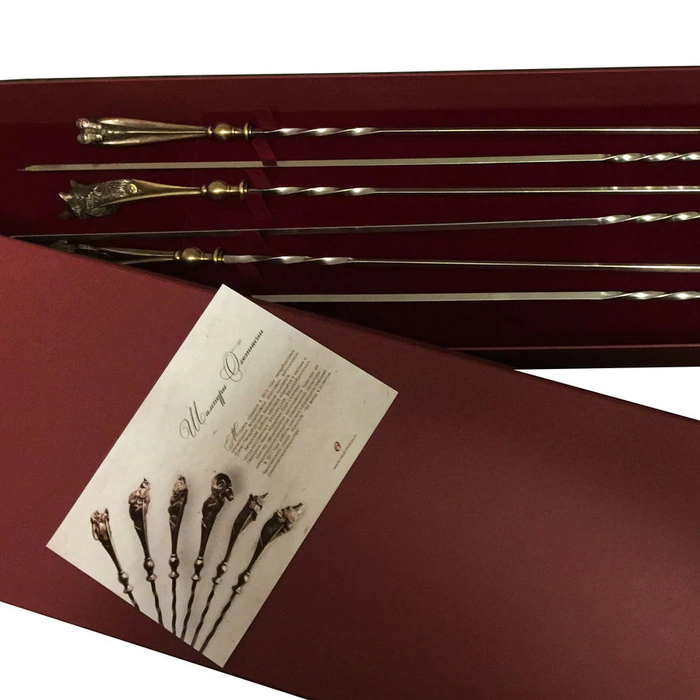 A set of original bronze skewers "Hunting"