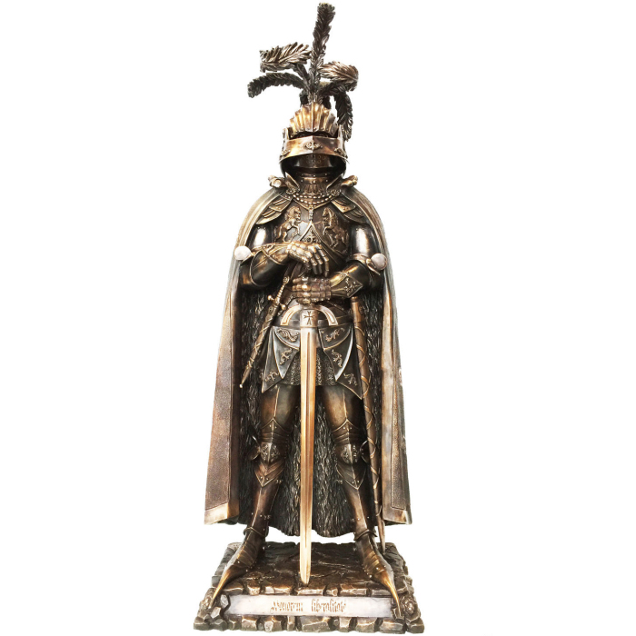 The author's bronze sculpture "Knight"