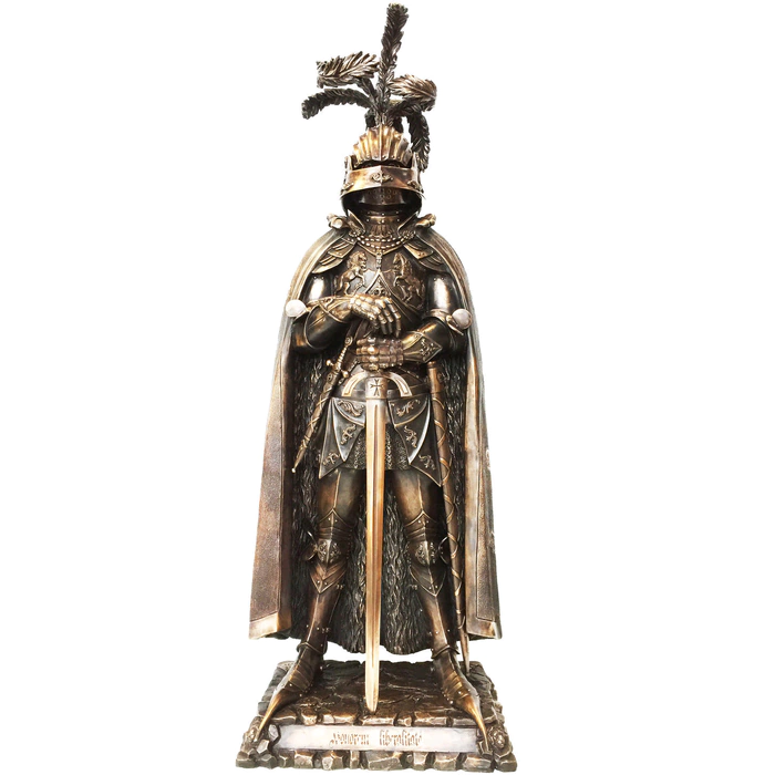 The author's bronze sculpture "Knight"