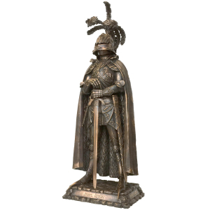 The author's bronze sculpture "Knight"