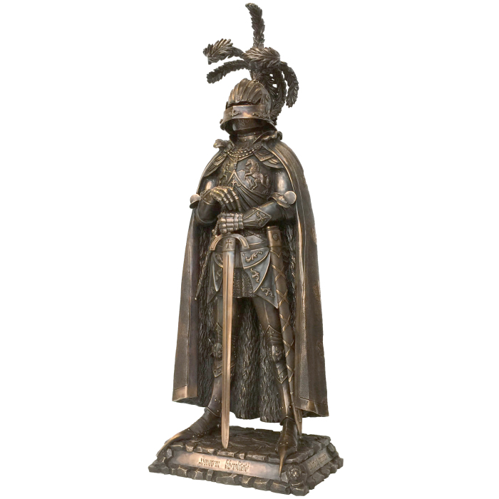 The author's bronze sculpture "Knight"