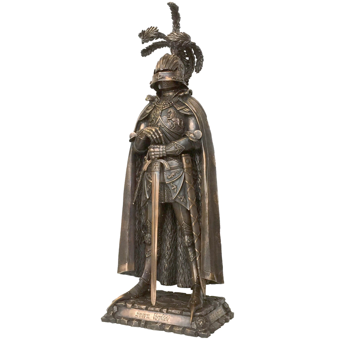 The author's bronze sculpture "Knight"