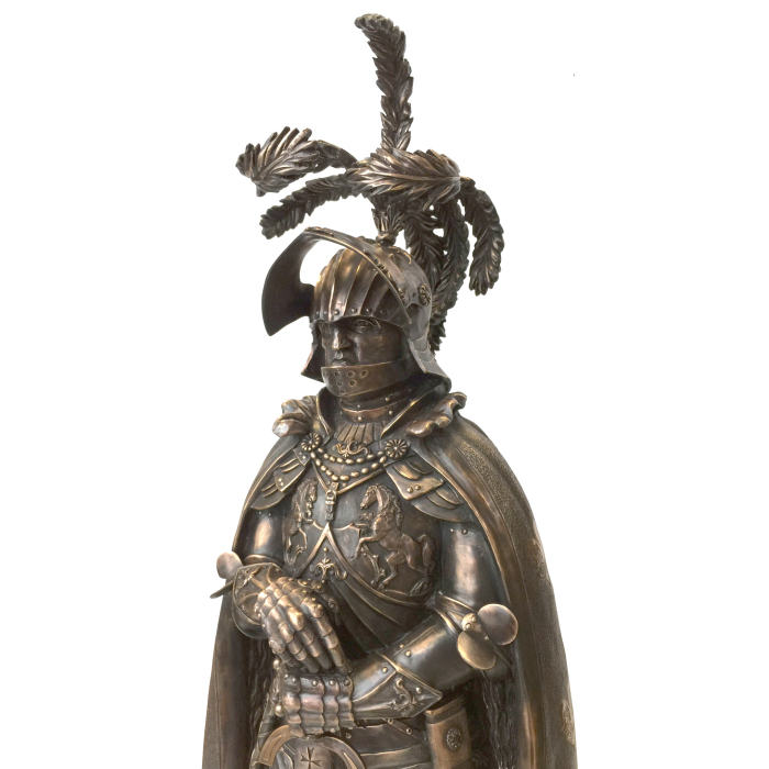 The author's bronze sculpture "Knight"