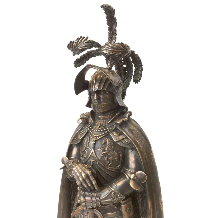 The author's bronze sculpture "Knight"