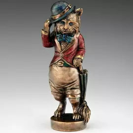 Скульптура из бронзы "Кот" в подарочной упаковке