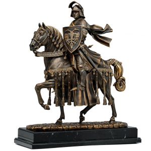 The author's bronze sculpture "Equestrian Knight"