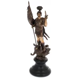 Авторская скульптура из бронзы "Георгий Победоносец" Авторская скульптура из бронзы "Георгий Победоносец"