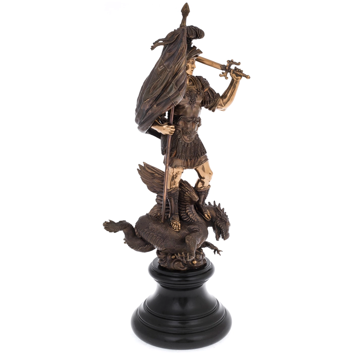The author's bronze sculpture "George the Victorious"