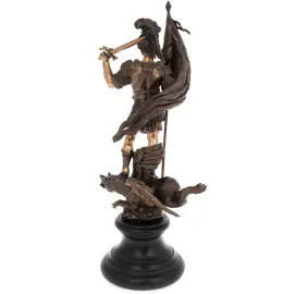 Авторская скульптура из бронзы "Георгий Победоносец" Авторская скульптура из бронзы "Георгий Победоносец"