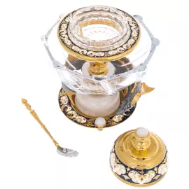 Икорница на льдистом кварце "Посейдон" Златоуст