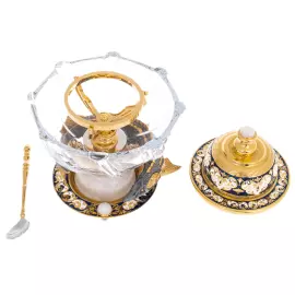 Икорница на льдистом кварце "Посейдон" Златоуст