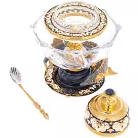 Икорница на содалите "Посейдон" с металлической крышкой, Златоуст