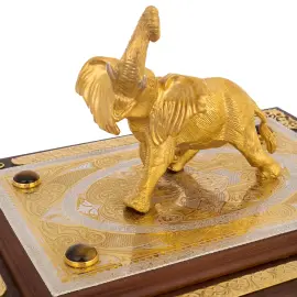 Сейф "Денежный слон" с тигровым глазом, Златоуст