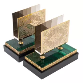 Malachite writing set "The Bear" Zlatoust