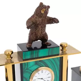 Malachite writing set "The Bear" Zlatoust