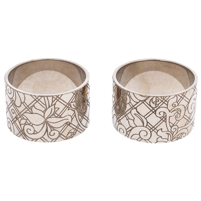 Artichoke napkin rings for 2 persons, Zlatoust