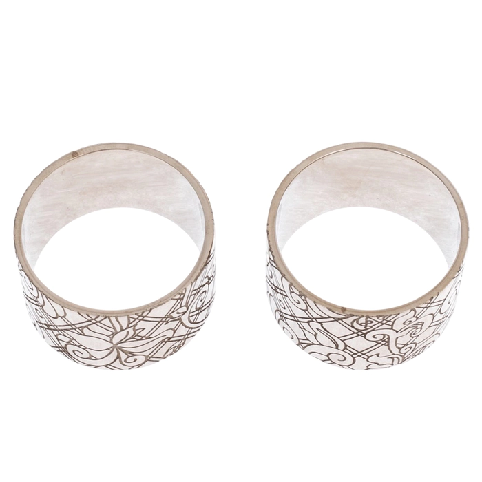 Artichoke napkin rings for 2 persons, Zlatoust