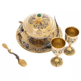 Caviar bowl with stacks of "Sterlet" for 2 persons, 4 items Zlatoust