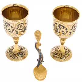 Caviar bowl with stacks of "Sterlet" for 2 persons, 4 items Zlatoust