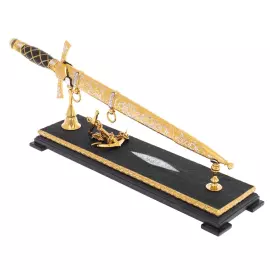 Кортик сувенирный "Морской" на подставке, Златоуст