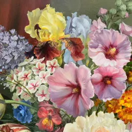 Авторская картина маслом "Летний букет"