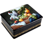 Шкатулка "Попугаи" Голубенкова, Федоскино