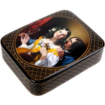 Шкатулка "Бокал вина" Павлова, Федоскино